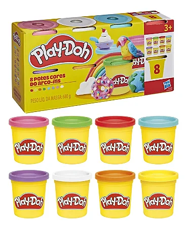 Massinha Play-doh 8 Potes Sortido Surpresa - G2558 - Hasbro