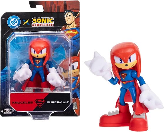 Boneco Sonic Knuckles x Superman Articulado 7cm 5063 Sunny