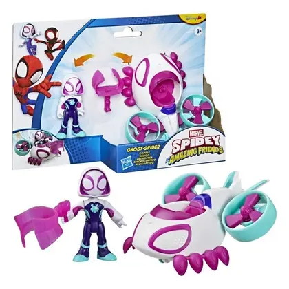 Boneco e Veiculo Spidey Amazing Friends - Ghost-Spidey - G1952 - Hasbro