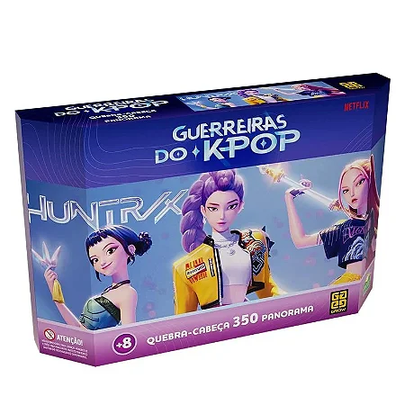 Quebra-cabeça 350 peças Panorama Guerreiras do K-Pop - 5155- Grow