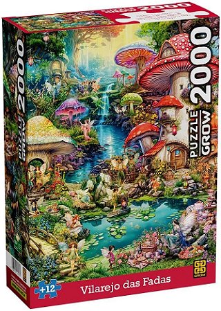 Quebra-cabeça 2000 peças Vilarejo das Fadas - 4573 - Grow