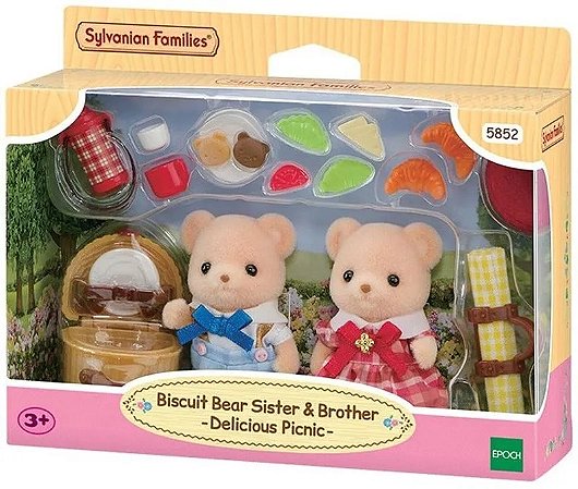 Sylvanian Families - Irmã e Irmão Urso Biscoito - 5852 Epoch