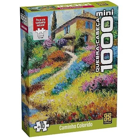Quebra-Cabeça - Mini - 1000 Peças - Caminho Colorido - 5173 Grow