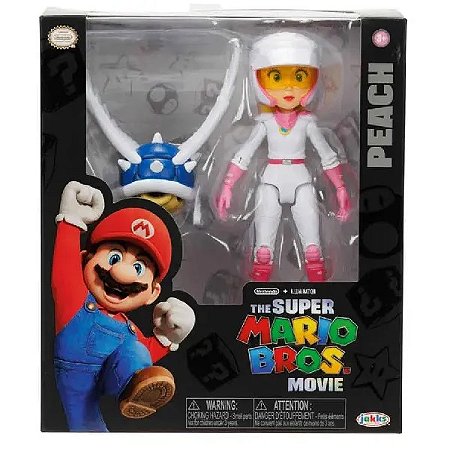 Boneca Peach de 14cm com Casco Azul – Super Mario Bros Filme 4266 Sunny