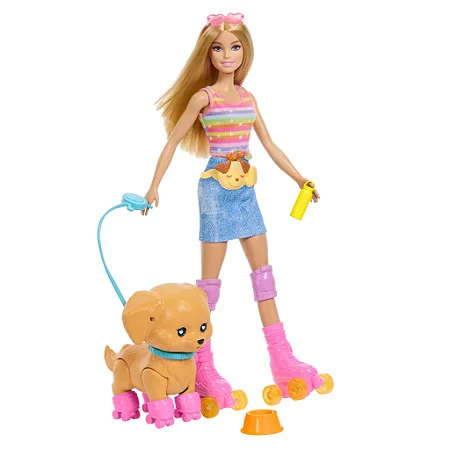 Boneca Barbie Patinadora Loira com Cachorro Patinador - Mattel JMJ43