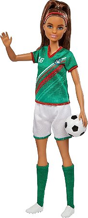 Boneca Barbie Profissões Jogadora de Futebol - HCN18 - Mattel