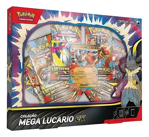 Cartas Pokémon Coleção Mega Lucario Ex - Copag Tcg 35576