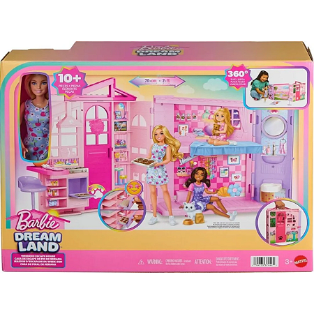 Conjunto Barbie Dreamland Casa Glam com Boneca JMD28 Mattel