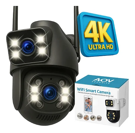 Camera ICsee A28 Dupla Câmera De Segurança Ip Wifi Externa Auto Tracking Ptz