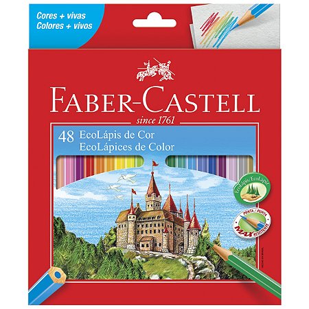 Lápis de Cor Sextavado EcoLápis 48 Cores - Faber-Castell