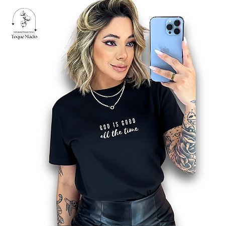 T-shirt GOD IS GOOD CRISTÃ- Preto