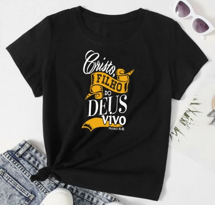 T-shirt FILHO DO DEUS VIVO - Preto