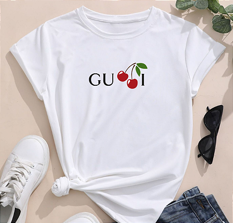 T-shirt GUCCI CEREJA - Branco