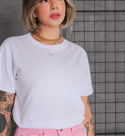 T-shirt  DEUS É QUEM ME GUIA - Branco