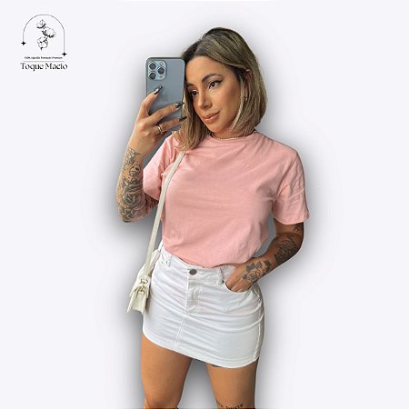 T-shirt ROSÊ CLARO BASICA
