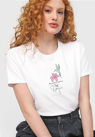 T-shirt NINGUEM EXPLICA DEUS - BRANCA