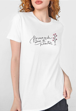 T-shirt FLORESÇA - BRANCO