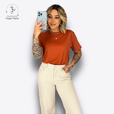 T-shirt BÁSICA TELHA