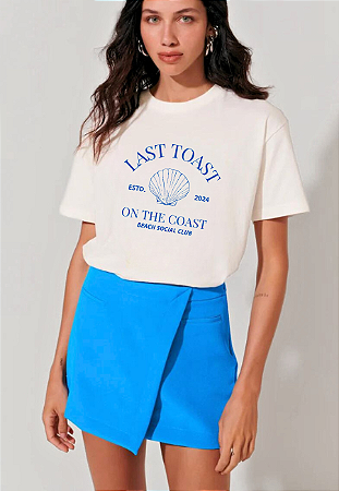 T-shirt LAST TOAST - BRANCO