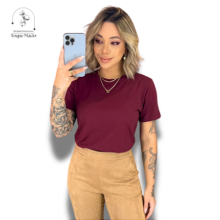 T-shirt BÁSICA VINHO