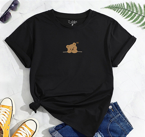 T-shirt BEAR HI - PRETO