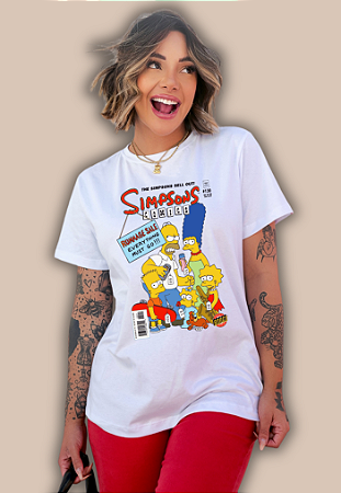 T-shirt THE SIMPSONS - BRANCO