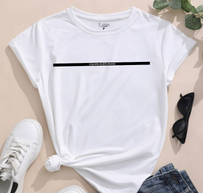 T-shirt CALVIN KLEIN TARJA - BRANCO