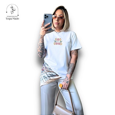 T-shirt GOD GOOD - BRANCO