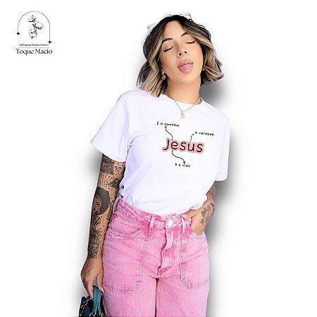 T-shirt CAMINHO VERDADE VIDA - BRANCO