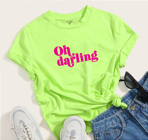 T-shirt OH DARLING - VERDE LIMÃO