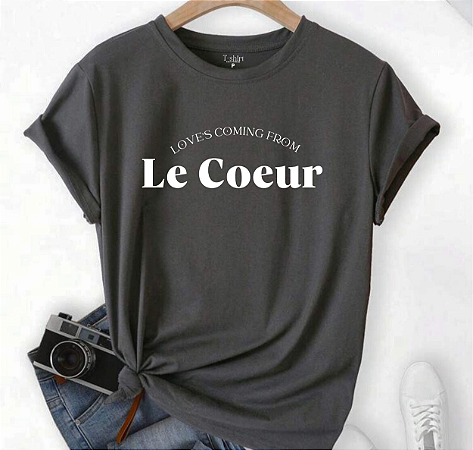 T-shirt LE COEUR - CINZA CHUMBO