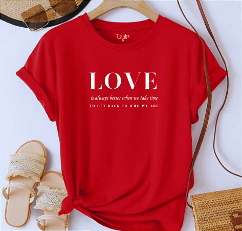 T-shirt LOVE ALWAYS - VERMELHO