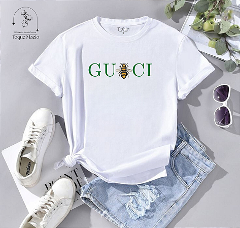T-shirt GUCCI ABELHA - BRANCO