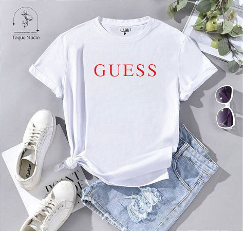 T-shirt GUESS - BRANCO