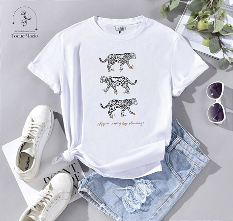 T-shirt ONÇA CLIMBING - BRANCO