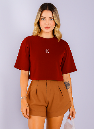 MAX CROPPED CK SIMBOL - VERMELHO