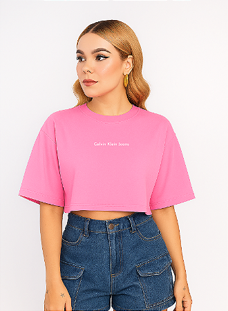 MAX CROPPED CALVIM JEANS MINI - ROSA