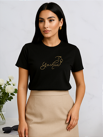 T-shirt YESHUA LION - PRETO