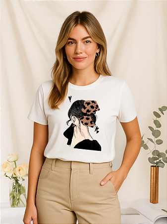 T-shirt MULHER LAÇO - BRANCO