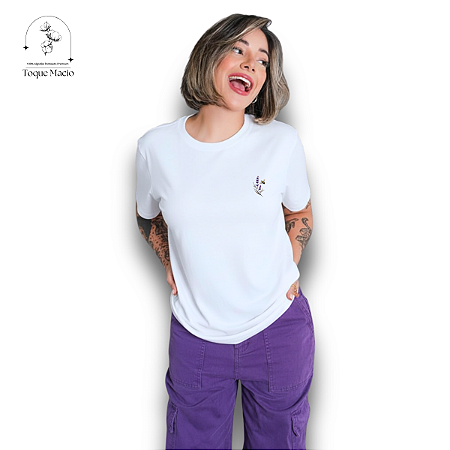 T-shirt LAVANDA E ABELHA - BRANCO