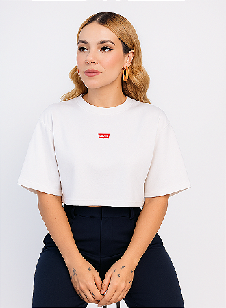 MAX CROPPED LEVIS RED MINI - BRANCO
