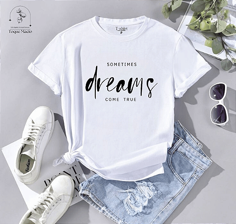 T-shirt DREAMS - BRANCO
