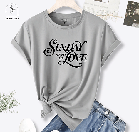 T-shirt SUNDAY - CINZA PRATA