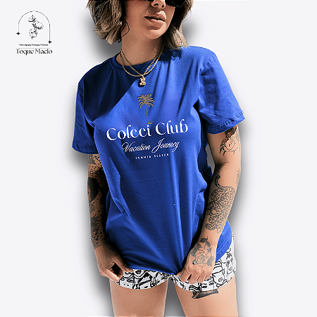 T-SHIRT COLCCI CLUB - AZUL