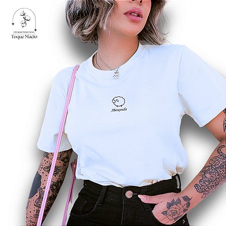 T-SHIRT ABENÇOADA OVELHINHA - BRANCO
