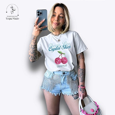 T-SHIRT CRYSTAL - BRANCO