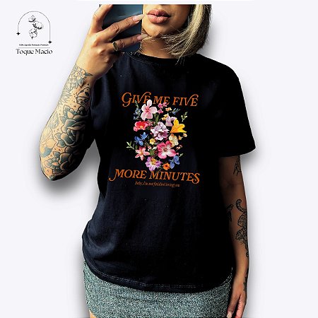 T-SHIRT MORE MINUTES - PRETO