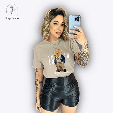 T-SHIRT BEAR NY 1979 - BEGE GRAY