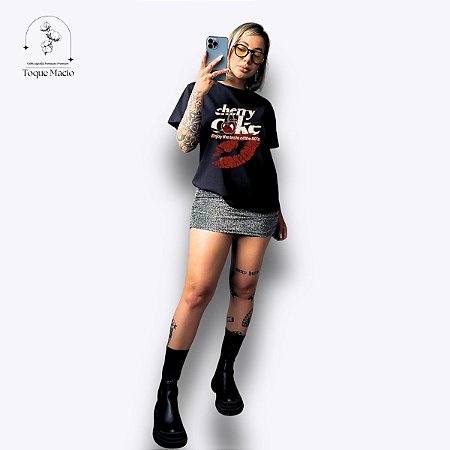 T-SHIRT COKE - PRETO