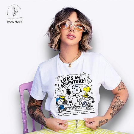 T-SHIRT SNOOP ADVENTURE - BRANCO